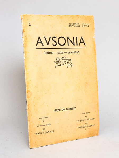 Ausonia. Lettres - Arts - Jeunesse. Numéro 1 - Avril …