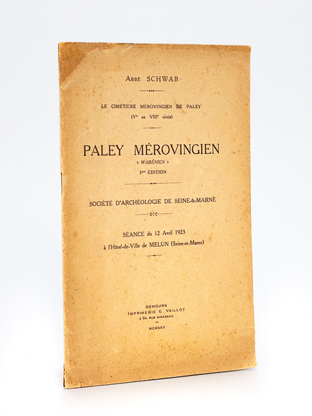 Le cimetière mérovingien de Paley (Ve au VIIIe siècle). Paley …