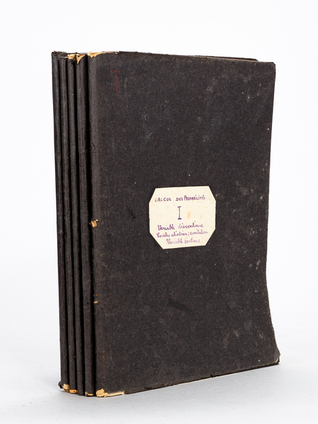 Notes de cours manuscrites : Cours de Calcul des Probabilités …