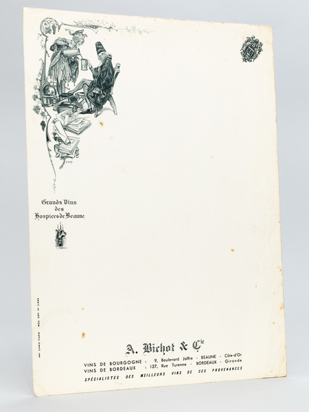 Menu vierge illustré par Hérouard au nom de la maison …
