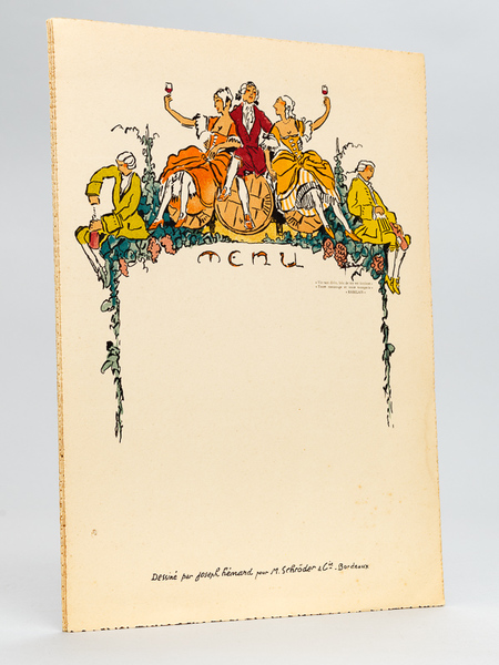 Menu dessiné par Joseph Hémard pour M. Schröder & Cie, …