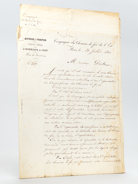 [ Dossier de 11 courriers manuscrits adressés à David Dietz, …