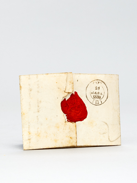 Lettre autographe signée, datée du 25 janvier 1839 : "Monsieur …
