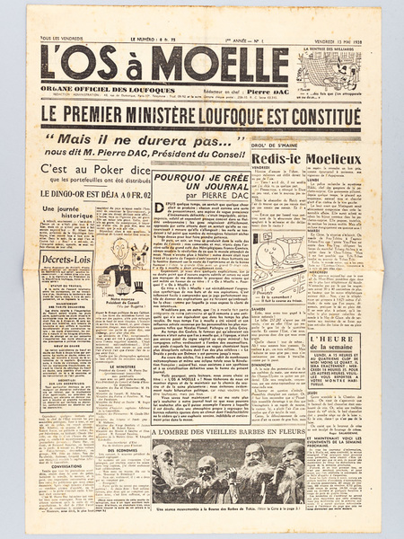 L'Os à Moelle. Organe Officiel des Loufoques. 1ère Année. N° …