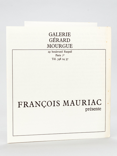 Galerie Gérard Mourgue. François Mauriac présente : Raymond Mirande. Emaux …