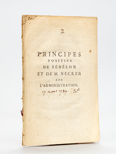 Principes Positifs de Fénélon et de M. Necker sur l'Administration …