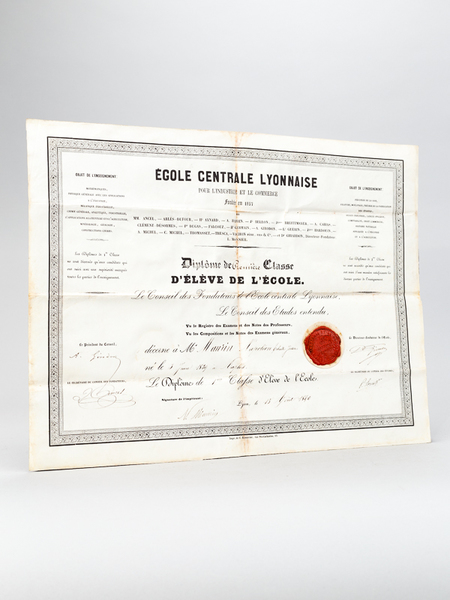 Ecole Centrale Lyonnaise pour l'Industrie et le Commerce fondée en …
