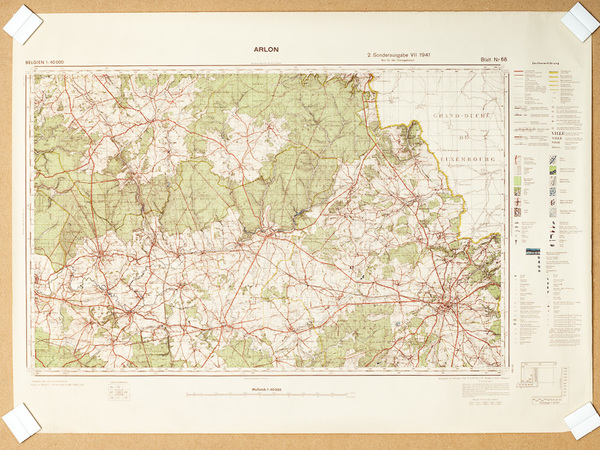 Arlon 1 : 40.000 Sonderausgabe VII 1941 Nur für Dienstgebrauch. …