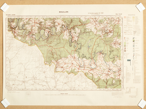 Bouillon 1 : 40.000 Sonderausgabe VII 1941 Nur für Dienstgebrauch. …