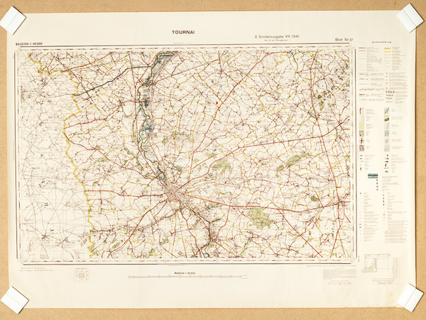 Tournai 1 : 40.000 Sonderausgabe VII 1941 Nur für Dienstgebrauch. …