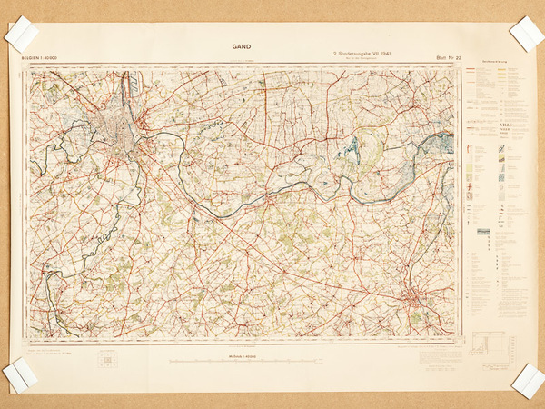 Gand 1 : 40.000 Sonderausgabe VII 1941 Nur für Dienstgebrauch. …
