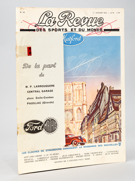 La Revue des Sports et du Monde Matford. 1er Janvier …