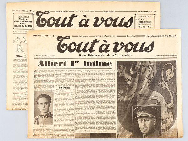 Tout à Vous. Grand hebdomadaire de la Vie Populaire. Première …