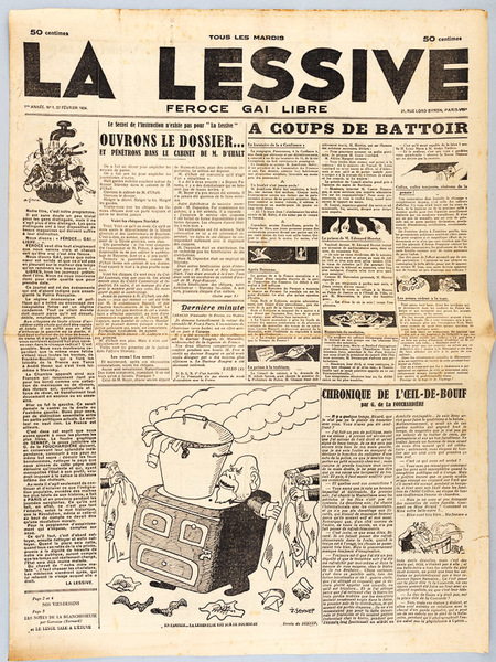 La Lessive. Féroce, Gai, Libre. 1ère Année - Numéro 1 …