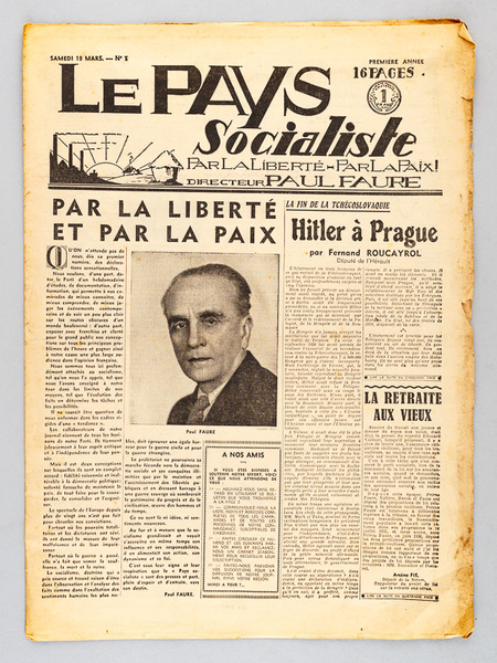 Le Pays socialiste. Par la Liberté - Par la Paix …