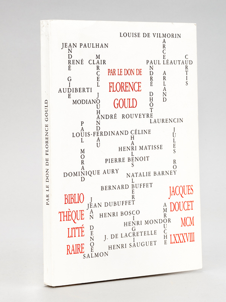Par le Don de Florence Gould [ Livre dédicacé par …