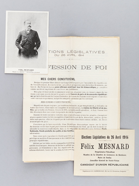 Elections législatives du 26 avril 1914. Profession de Foi de …