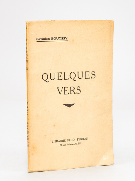 Quelques Vers [ Edition originale ]