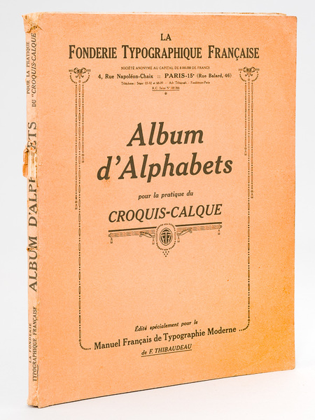 Album d'Alphabets pour la pratique du Croquis-Calque. Edité spécialement pour …