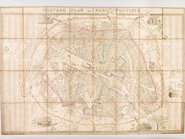 Nouveau Plan de Paris fortifié 1854