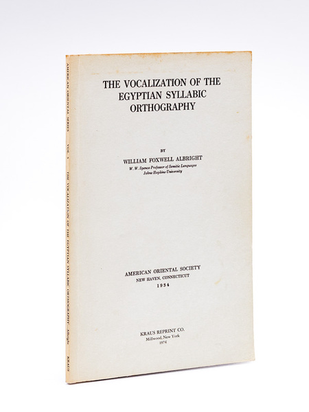 The vocalization of the Egyptian syllabic orthography
