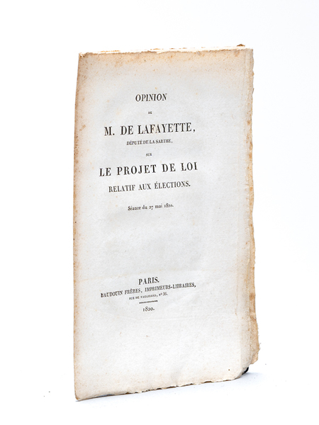 Opinion de M. de Lafayette, Député de la Sarthe, sur …