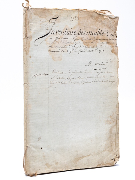 Inventaire des Meubles & Effets, Titres et Papiers dépendant de …