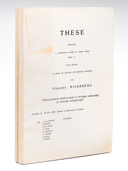 Développements asymptotiques et méthodes graphiques en physique mathématique. Thèse présentée …