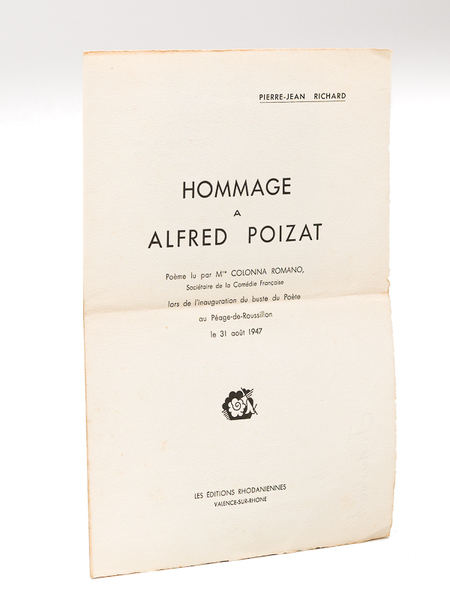 Hommage à Alfred Poizat [ Edition originale ] Poème lu …