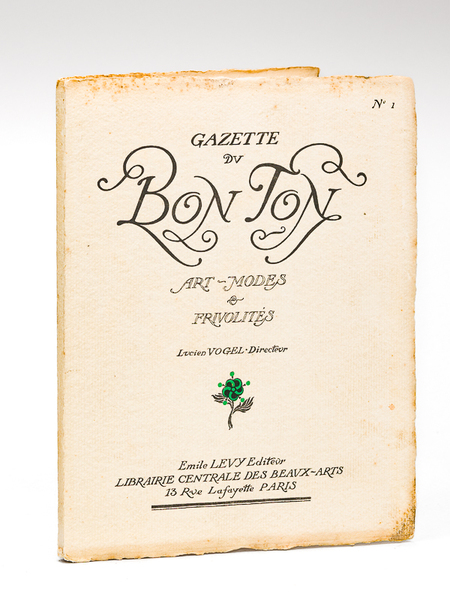Gazette du Bon Ton. Art - Modes & Frivolités. Novembre …