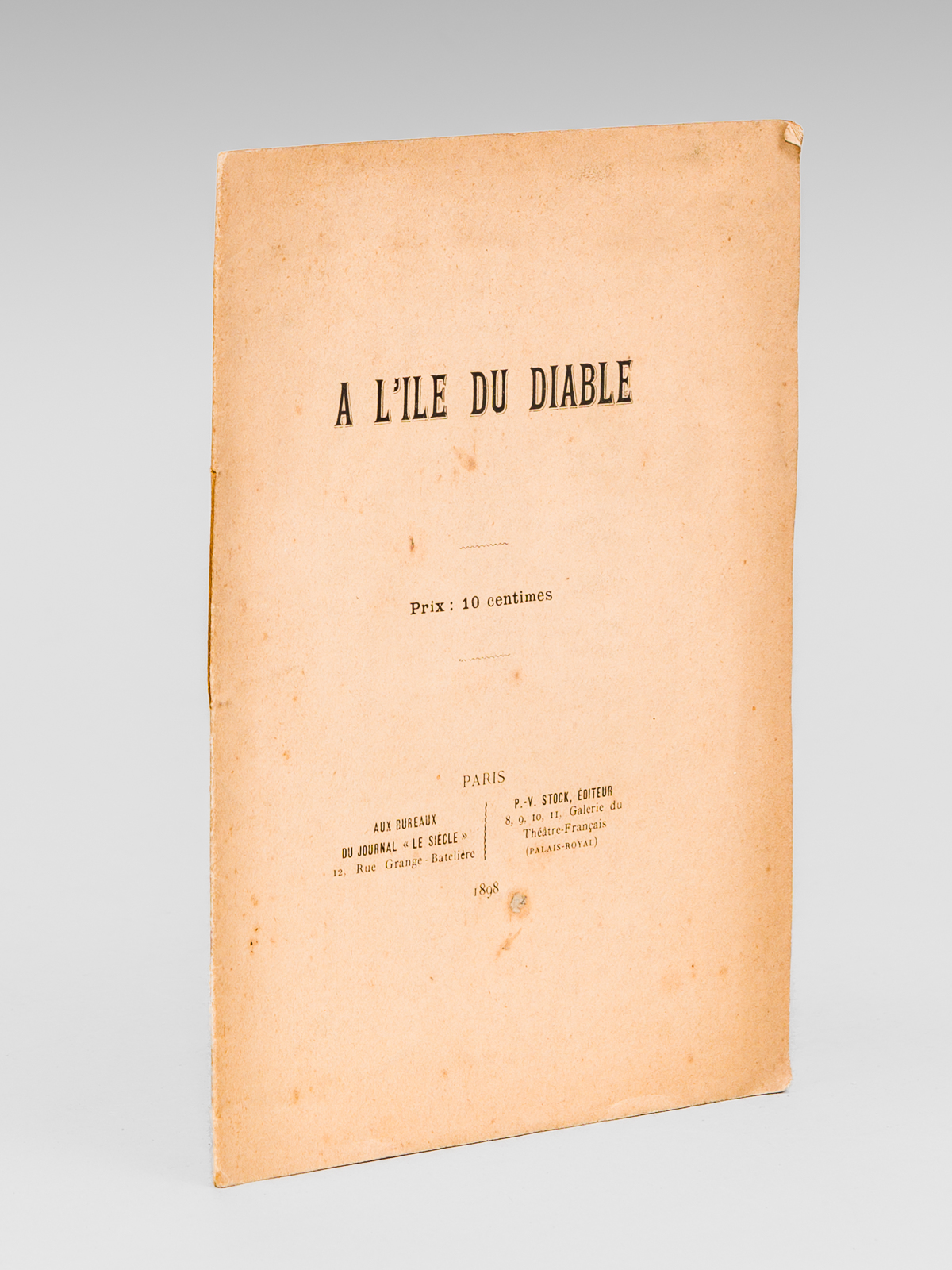 A l'île du Diable [ Edition originale ]