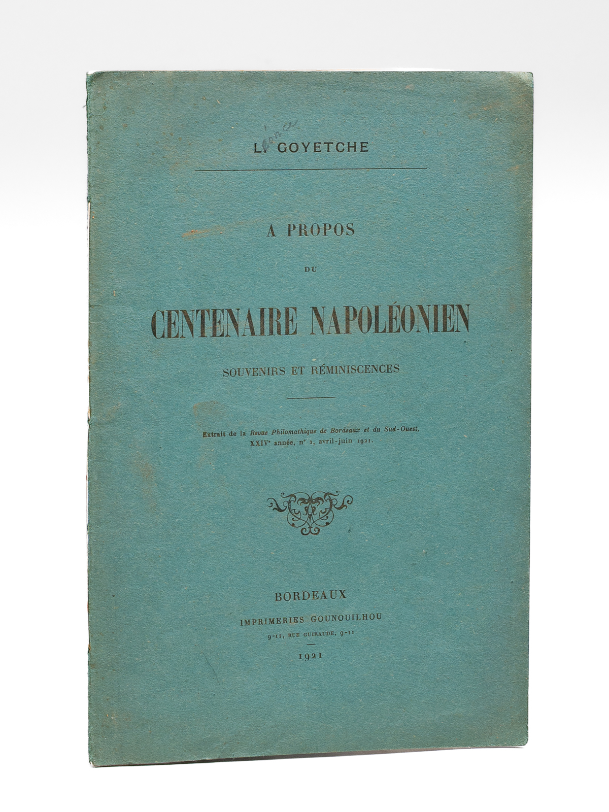 A propos du Centenaire Napoléonien. Souvenirs et réminiscences [ Livre …