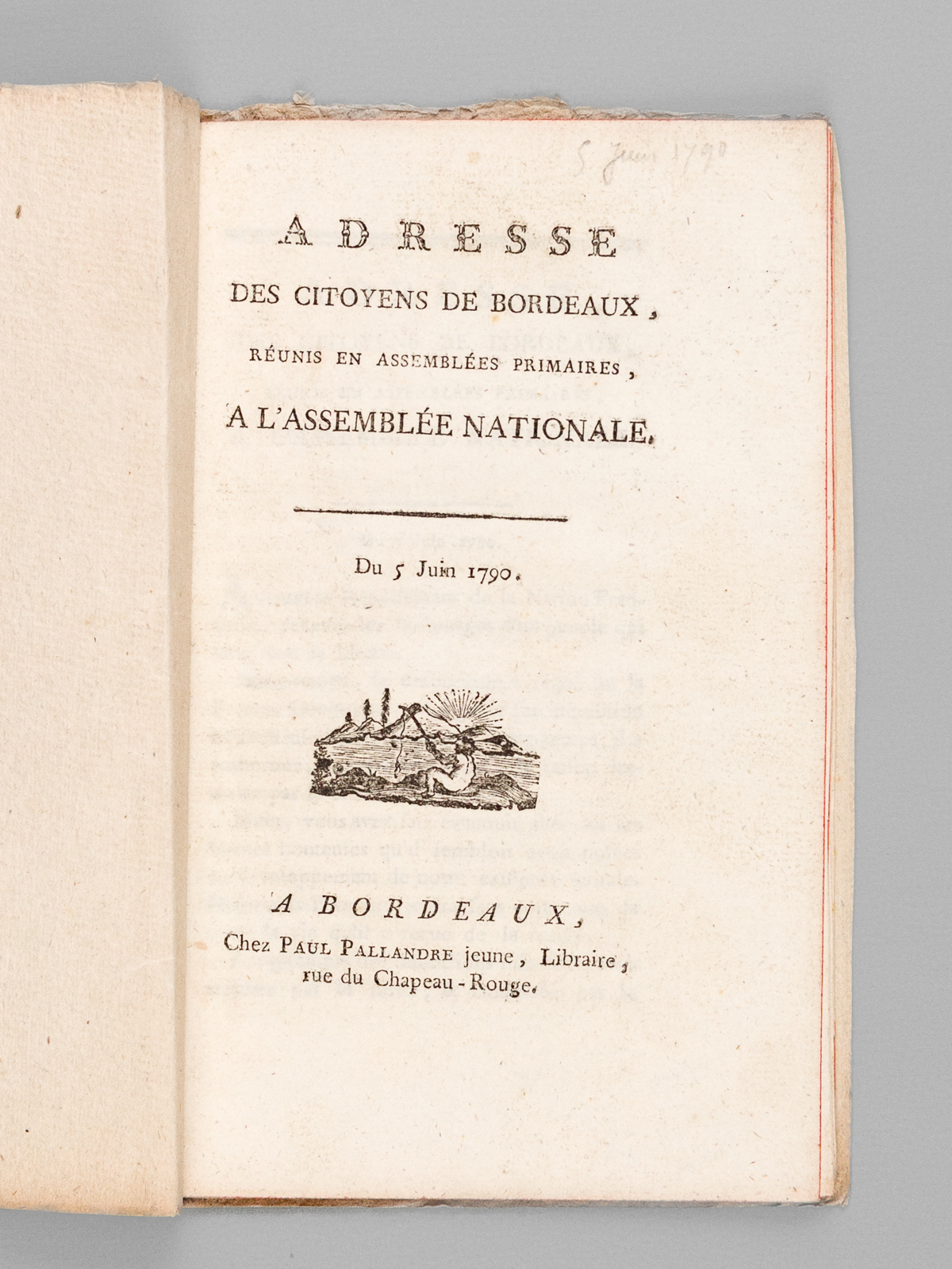 Adresse des Citoyens de Bordeaux, réunis en Assemblée primaire, à …