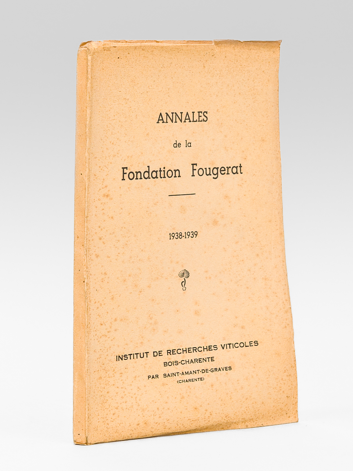 Annales de la Fondation Fougerat 1938-1939