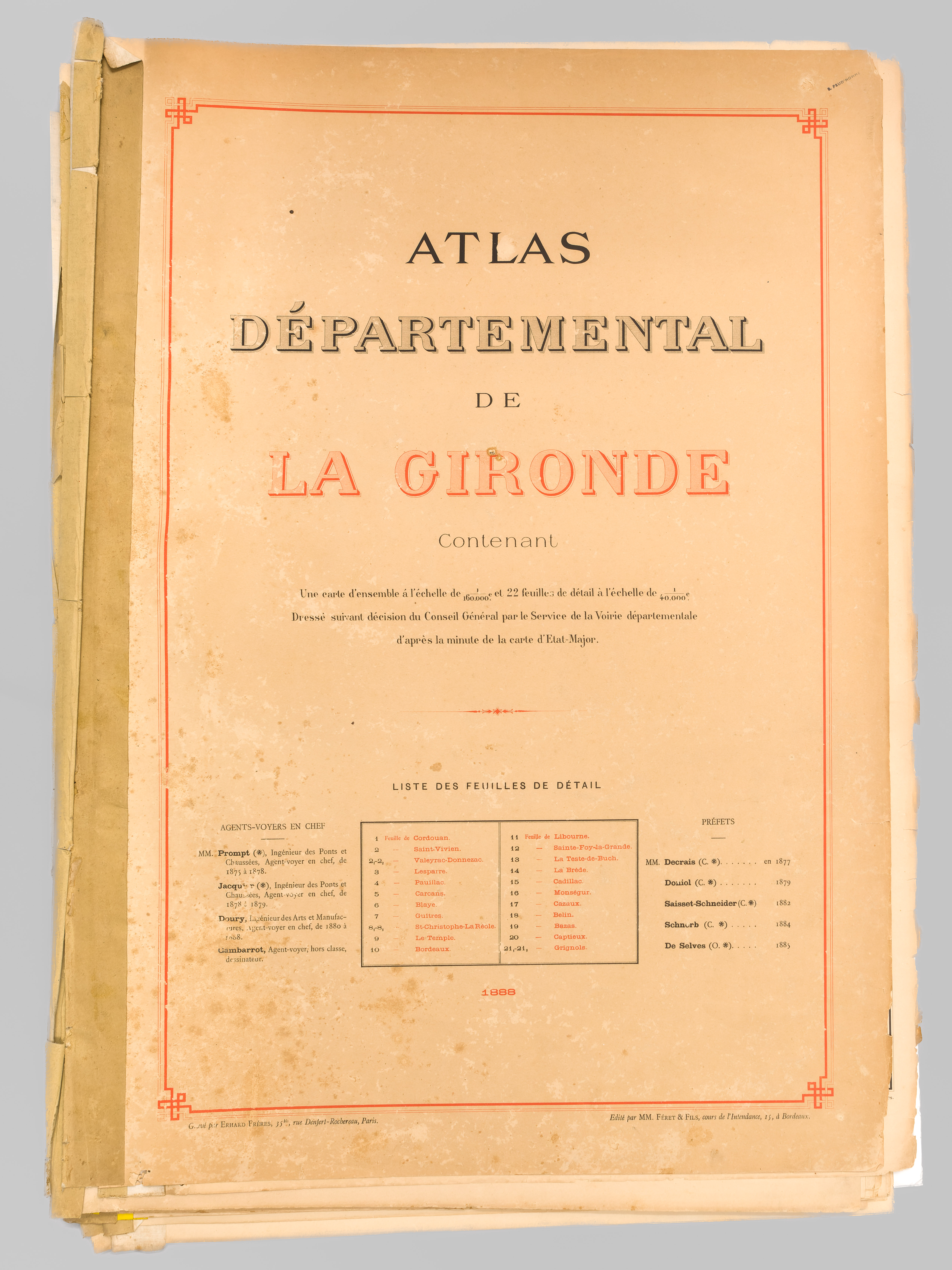 Atlas départemental de la Gironde [ Edition originale ] [ …