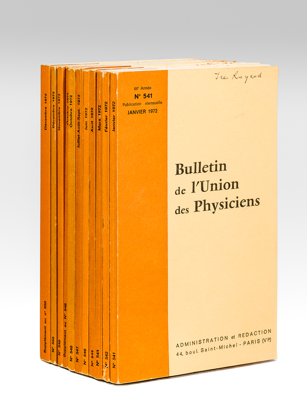 Bulletin de L'Union des Physiciens - Année 1972 [ 66e …