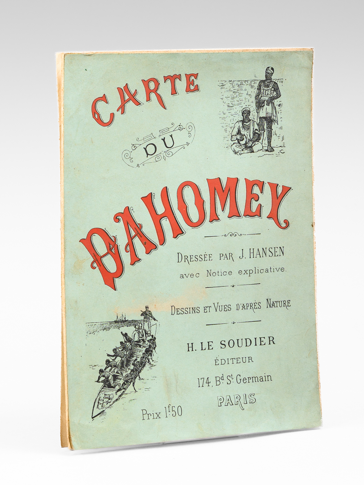 Carte du Dahomey. Dressée par J. Hansen avec notice explicative. …