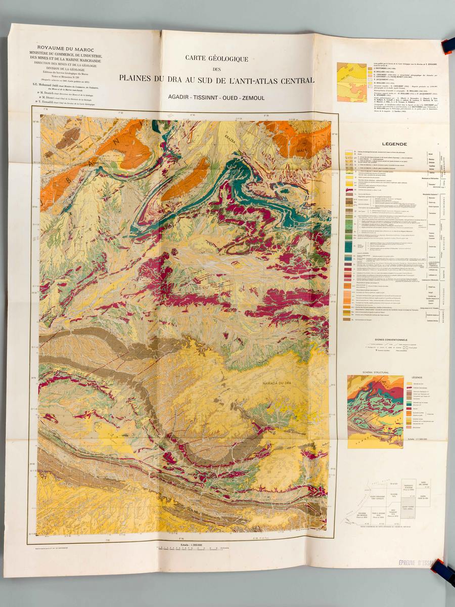 Carte géologique des Plaines du Dra au sud de l'Anti-Atlas …