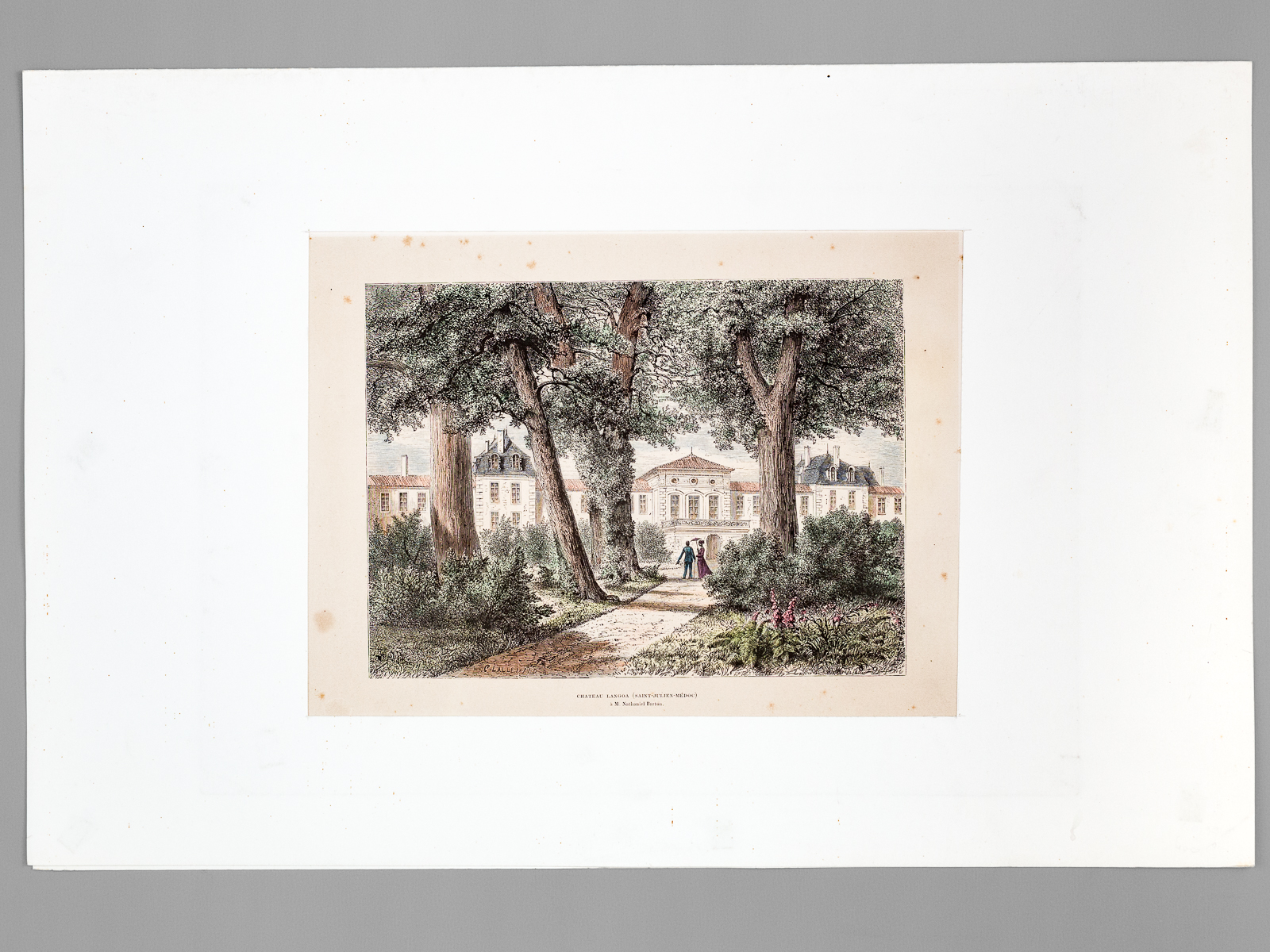 Château Langoa (Saint-Julien-Médoc) à M. Nathaniel Barton [ Gravure originale …