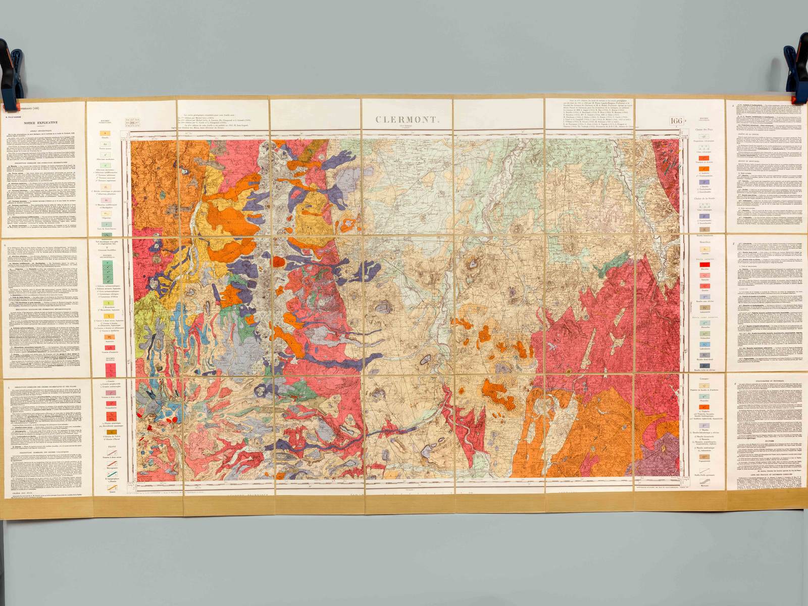 Clermont. Carte topographique de l'Etat-Major. Carte géologique détaillée [ Clermont-Ferrand …