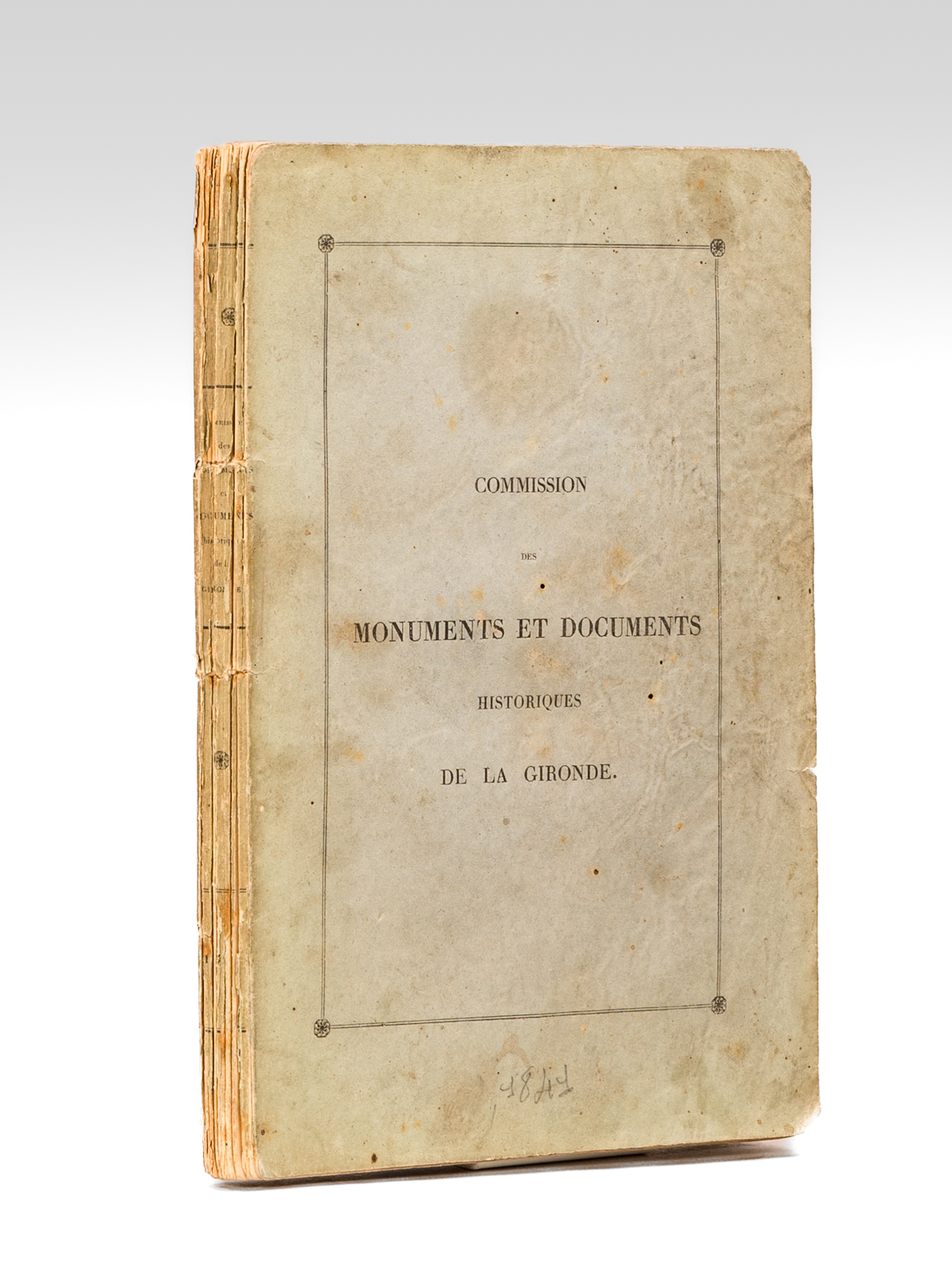 Commission des Monuments et Documents Historiques de la Gironde. Rapport …