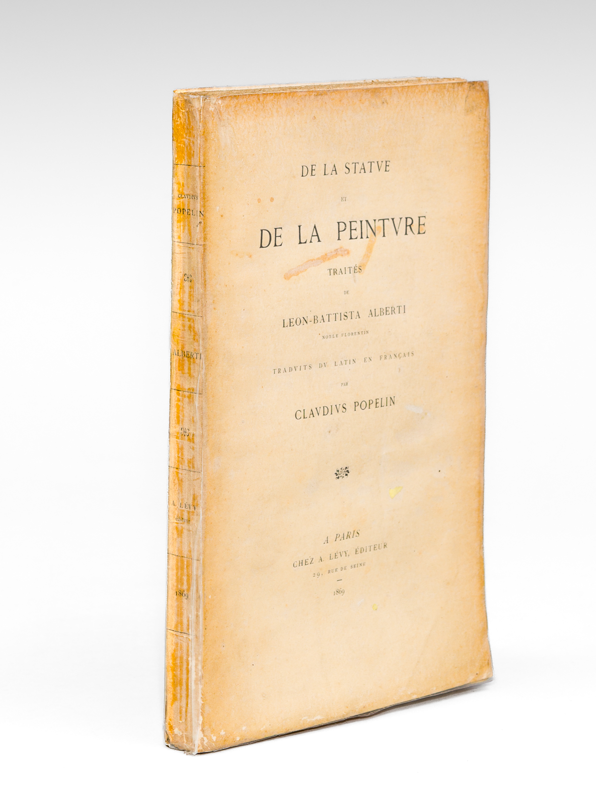 De la Statue et de la Peinture. Traités de Léon-Battista …