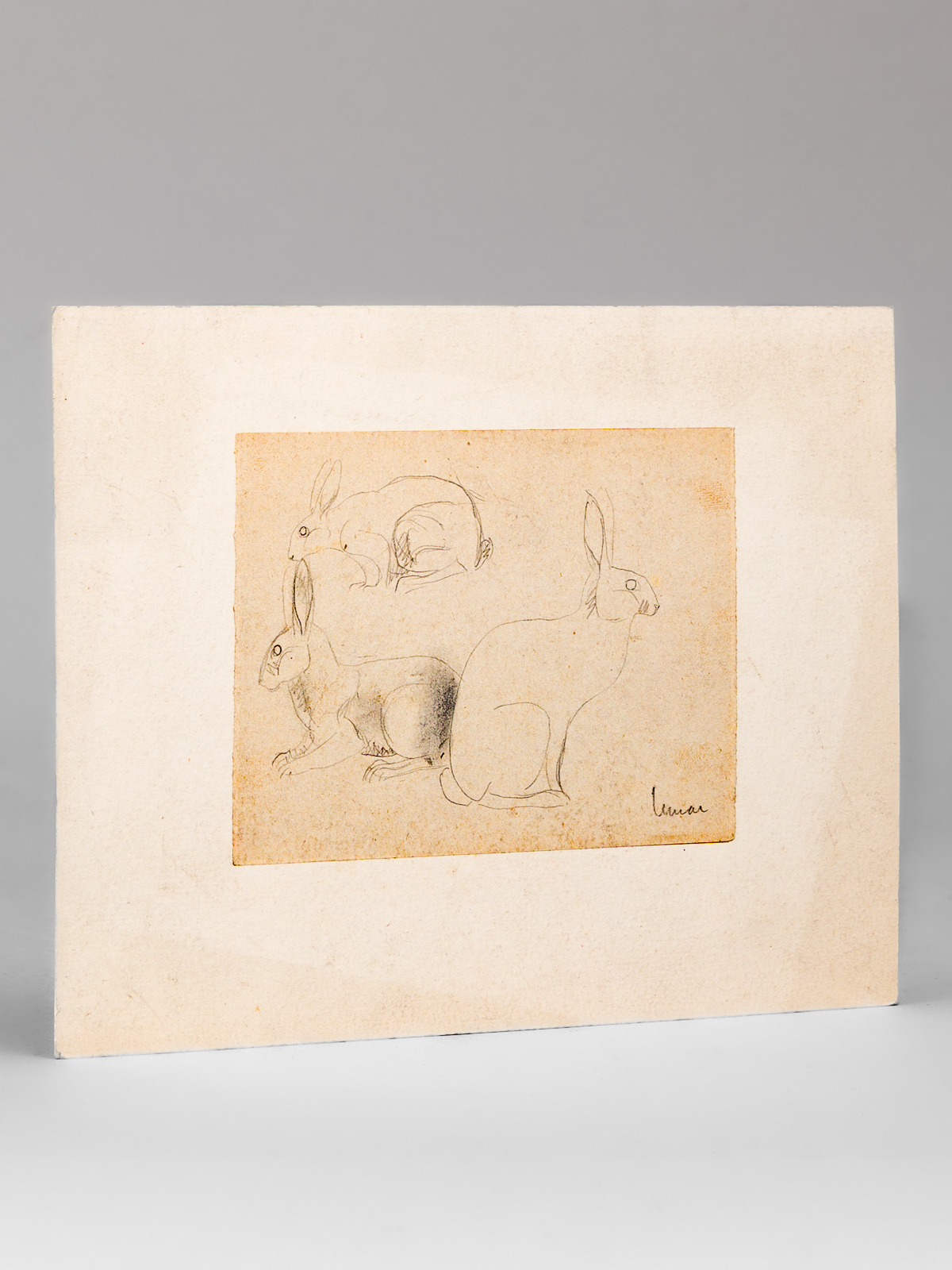 Dessin original au crayon signé par l'artiste [ étude de …