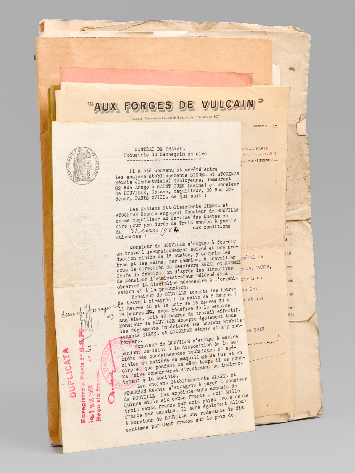 [ Dossier d'archives sur Octave Louis Ernest Gossin de Bouville, …