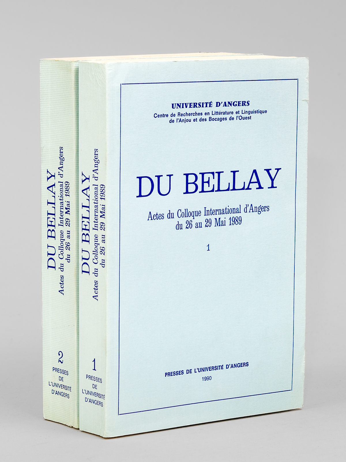 Du Bellay. Actes du Colloque International d'Angers du 26 au …