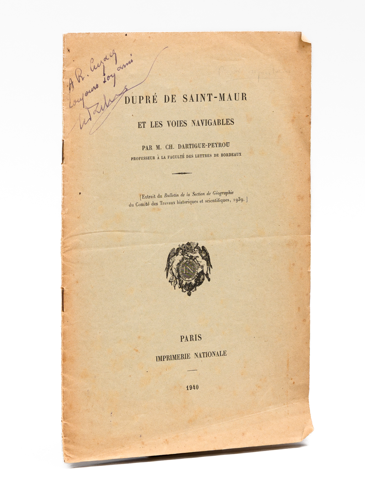 Dupré de Saint-Maur et les voies navigables