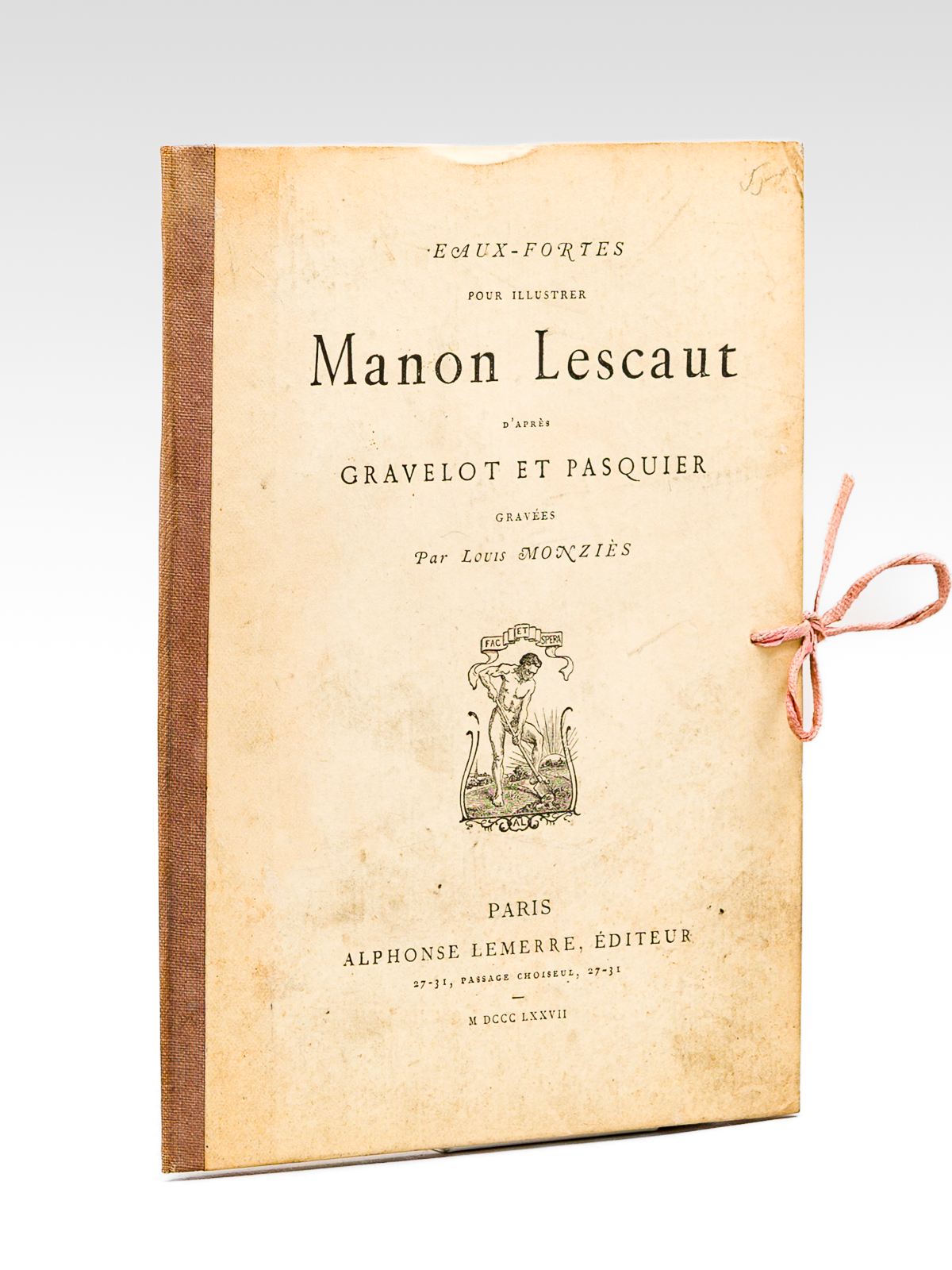 Eaux-Fortes pour illustrer Manon Lescaut d'après Gravelot et Pasquier, gravées …