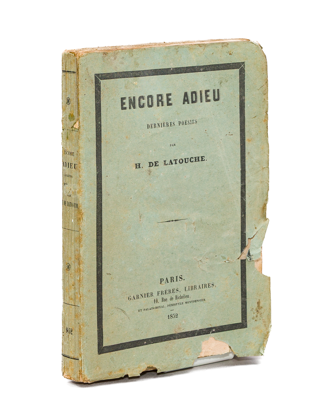 Encore adieu , dernières poésies