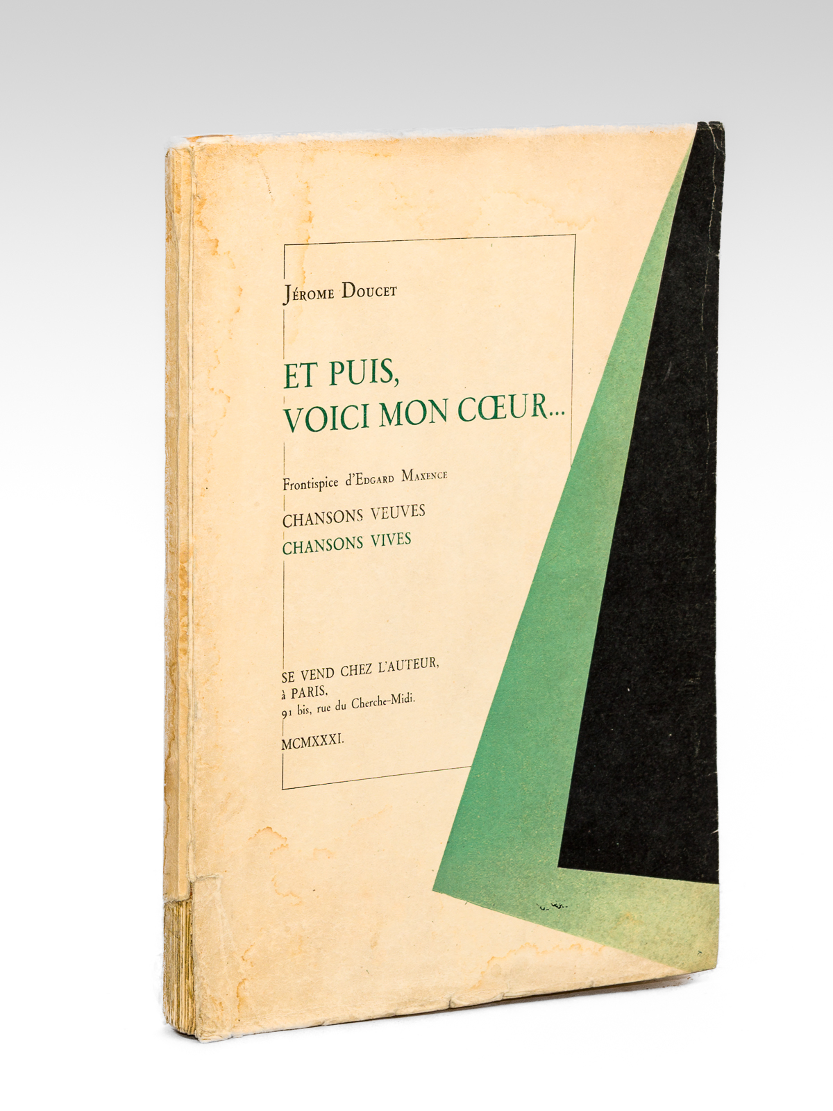 Et puis, voici mon coeur. Frontispice d'Edgar Maxence - chansons …