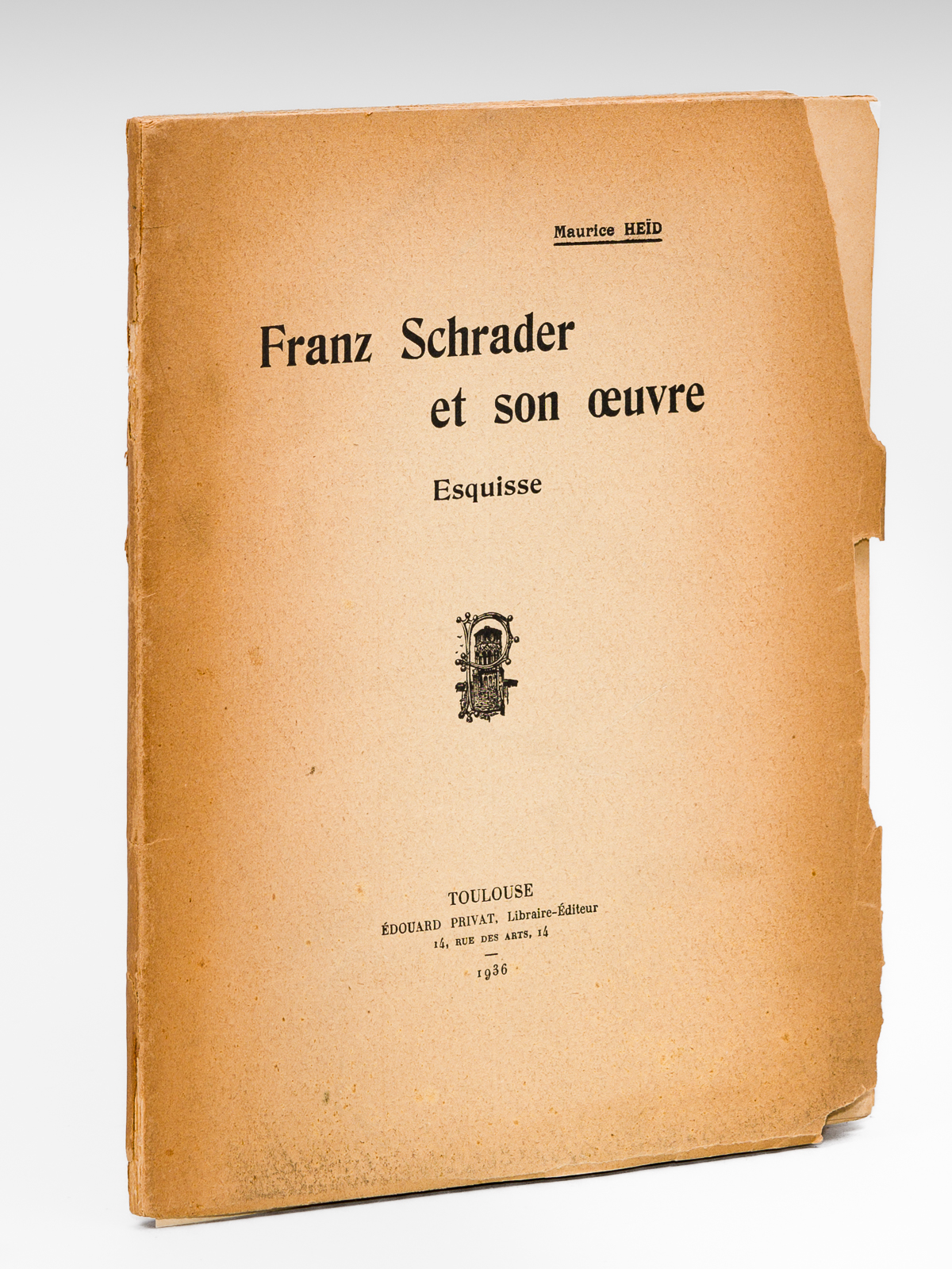 Franz Schrader et son oeuvre. Esquisse [ Edition originale - …